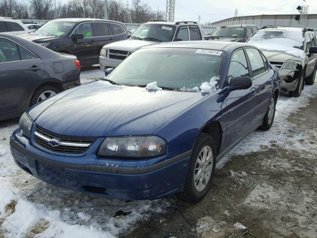 2G1WF52E739177520 - 2003 CHEVROLET IMPALA BLUE photo 2