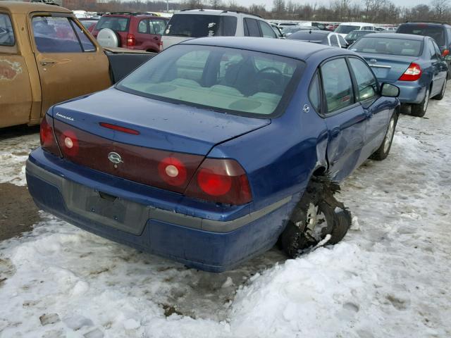 2G1WF52E739177520 - 2003 CHEVROLET IMPALA BLUE photo 4