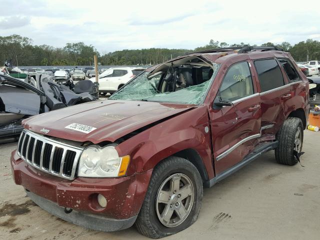 1J8HR58M27C667408 - 2007 JEEP GRAND CHER RED photo 2