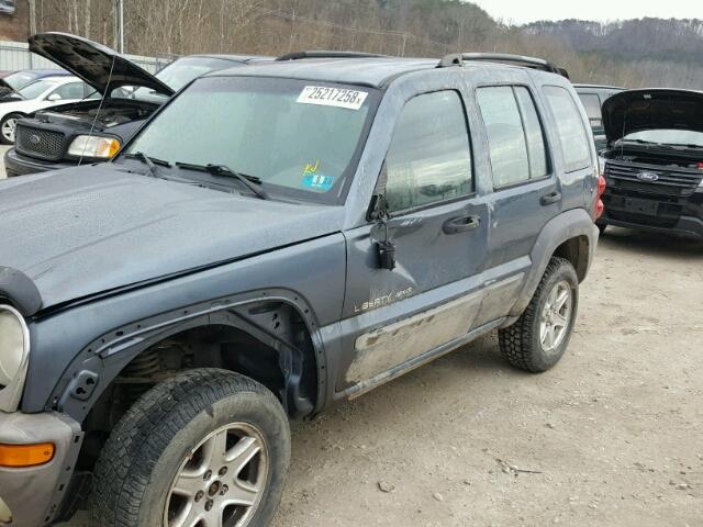 1J4GL48KX2W201529 - 2002 JEEP LIBERTY SP BLUE photo 9