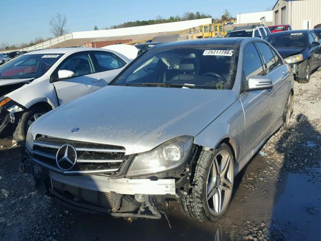 WDDGF4HB5EG246430 - 2014 MERCEDES-BENZ C 250 SILVER photo 2