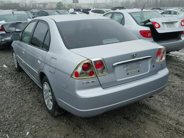 JHMES26741S004170 - 2001 HONDA CIVIC EX ვერცხლისფერი ფოტო 3