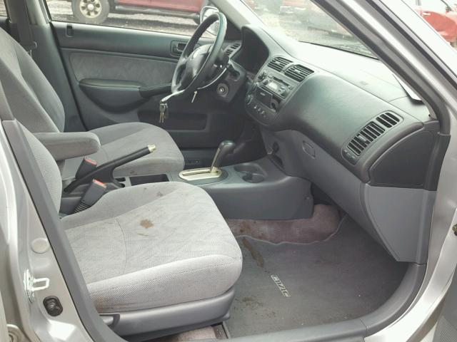 JHMES26741S004170 - 2001 HONDA CIVIC EX ვერცხლისფერი ფოტო 5
