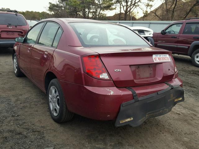 1G8AJ52F15Z169389 - 2005 SATURN ION LEVEL BURGUNDY photo 3