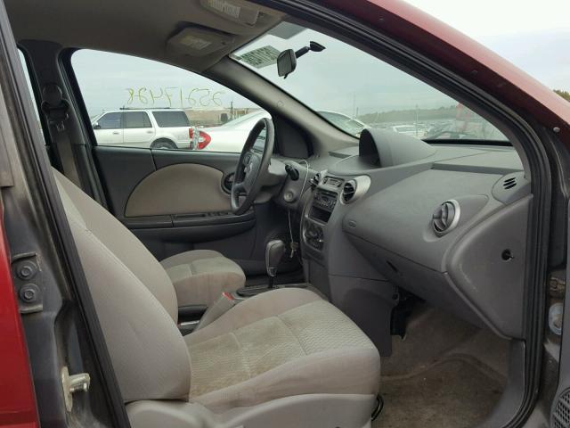 1G8AJ52F15Z169389 - 2005 SATURN ION LEVEL BURGUNDY photo 5