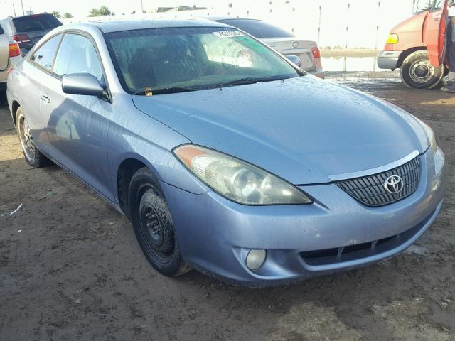 4T1CE38P95U520842 - 2005 TOYOTA CAMRY SOLA BLUE photo 1