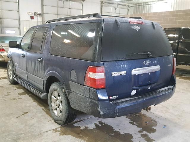 1FMFK16538LA32802 - 2008 FORD EXPEDITION BLUE photo 3