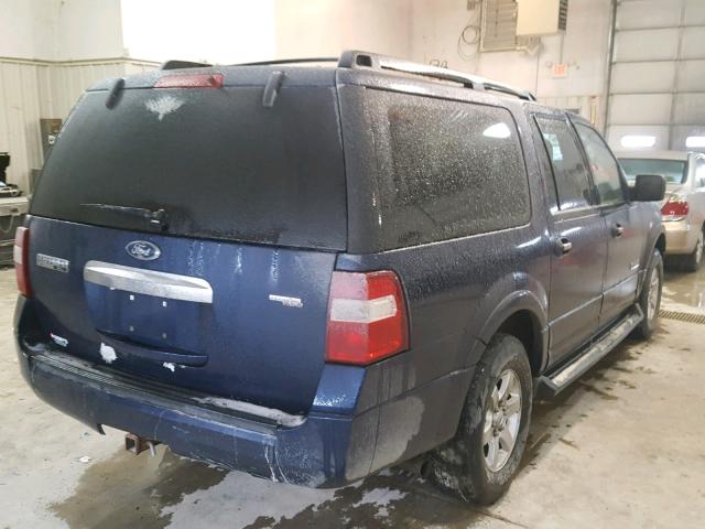 1FMFK16538LA32802 - 2008 FORD EXPEDITION BLUE photo 4