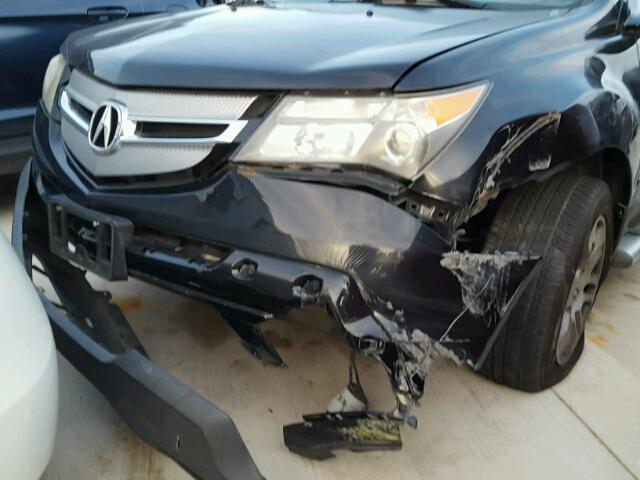 2HNYD28328H512832 - 2008 ACURA MDX TECHNO BLACK photo 9