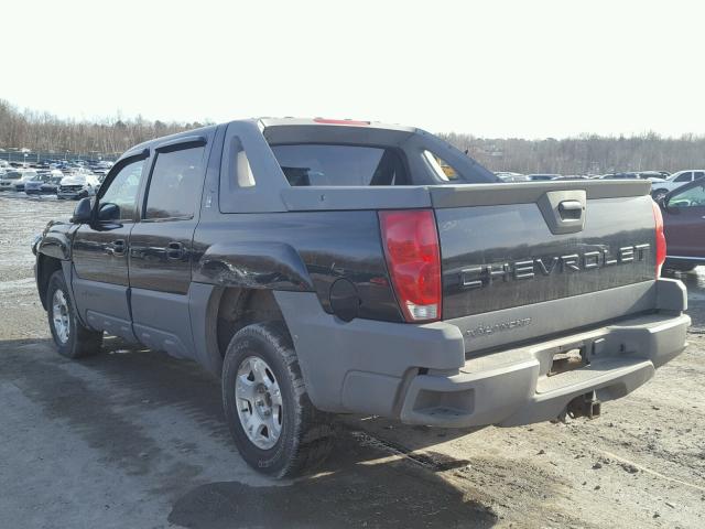 3GNEK13TX2G128246 - 2002 CHEVROLET AVALANCHE BLACK photo 3