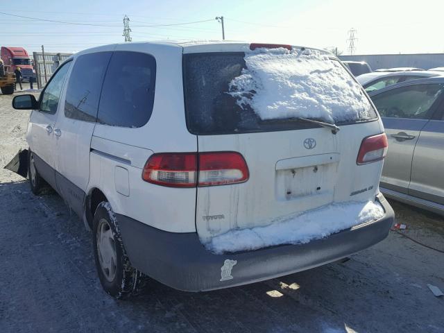 4T3ZF19C81U350322 - 2001 TOYOTA SIENNA CE WHITE photo 3