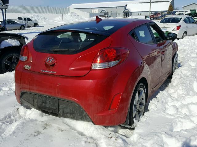 KMHTC6AD8CU049870 - 2012 HYUNDAI VELOSTER B RED photo 4