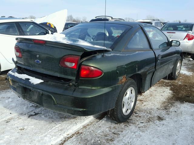 1G1JC124917239341 - 2001 CHEVROLET CAVALIER GREEN photo 4