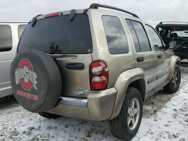 1J4GL38K55W669828 - 2005 JEEP LIBERTY RE BEIGE photo 4