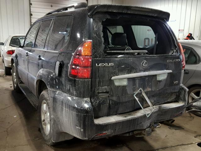 JTJBT20X550073426 - 2005 LEXUS GX 470 BLACK photo 3