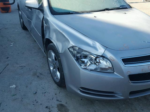 1G1ZH57B78F213095 - 2008 CHEVROLET MALIBU 1LT SILVER photo 9