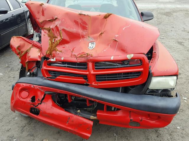 1B7HL2AX11S286383 - 2001 DODGE DAKOTA QUA RED photo 7