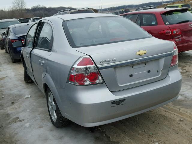 KL1TG56617B127413 - 2007 CHEVROLET AVEO LT SILVER photo 3