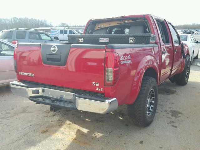 1N6AD07W06C422941 - 2006 NISSAN FRONTIER C RED photo 4