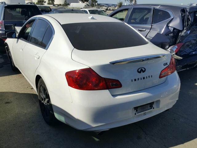 JN1DV6AP0CM812058 - 2012 INFINITI G25 BASE WHITE photo 3