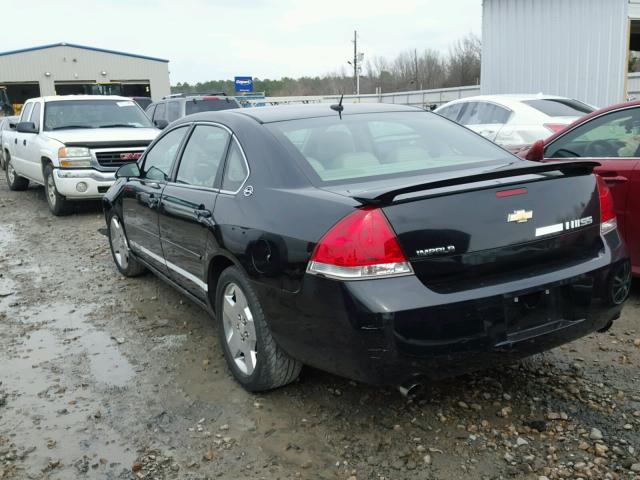 2G1WD58C369289909 - 2006 CHEVROLET IMPALA SUP BLACK photo 3