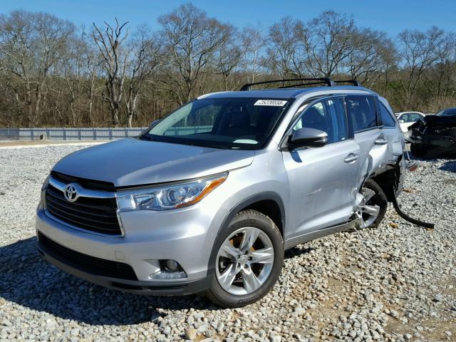 5TDDKRFH8ES048959 - 2014 TOYOTA HIGHLANDER SILVER photo 2