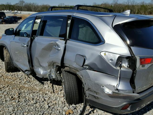 5TDDKRFH8ES048959 - 2014 TOYOTA HIGHLANDER SILVER photo 9