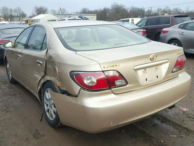 JTHBA30G940002158 - 2004 LEXUS ES 330 GOLD photo 3