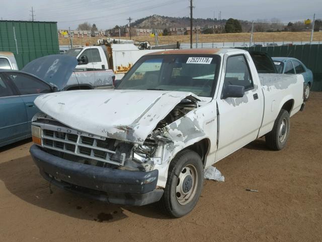 1B7FL26PXTS624561 - 1996 DODGE DAKOTA WHITE photo 2