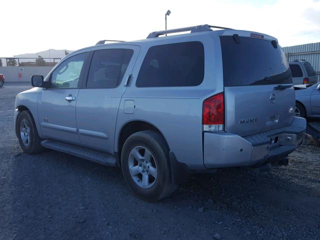 5N1AA08A86N703304 - 2006 NISSAN ARMADA SE SILVER photo 3