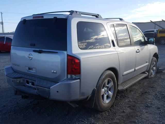 5N1AA08A86N703304 - 2006 NISSAN ARMADA SE SILVER photo 4