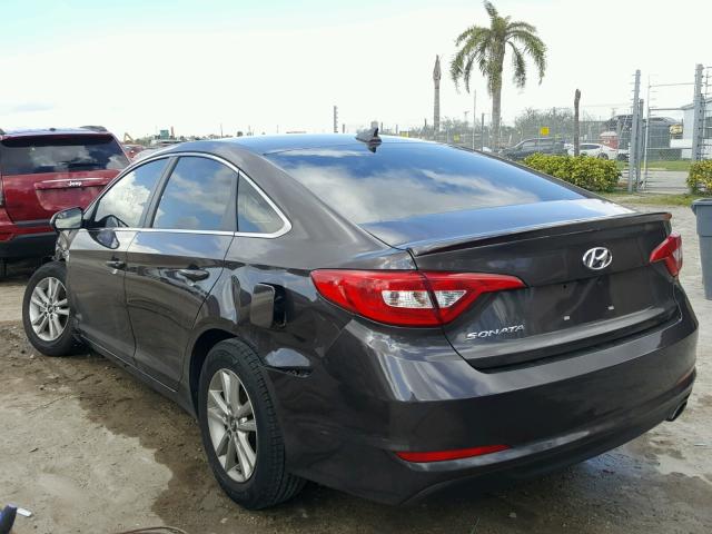 5NPE24AF0GH320779 - 2016 HYUNDAI SONATA SE BROWN photo 3