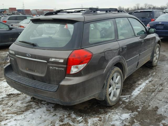 4S4BP61C687327730 - 2008 SUBARU OUTBACK 2. BROWN photo 4