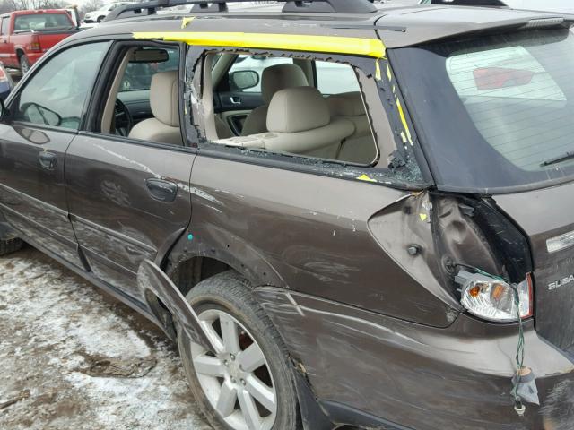 4S4BP61C687327730 - 2008 SUBARU OUTBACK 2. BROWN photo 9