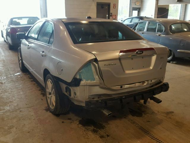 3FAHP0JG3CR310776 - 2012 FORD FUSION SEL SILVER photo 3