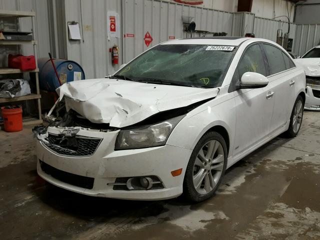 1G1PH5SCXC7200142 - 2012 CHEVROLET CRUZE LTZ WHITE photo 2