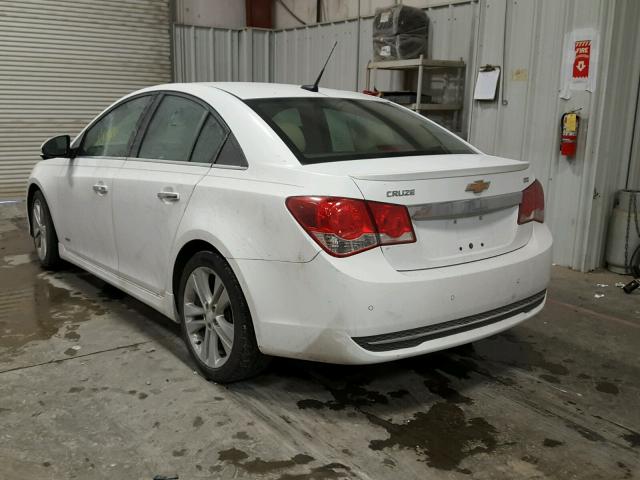 1G1PH5SCXC7200142 - 2012 CHEVROLET CRUZE LTZ WHITE photo 3