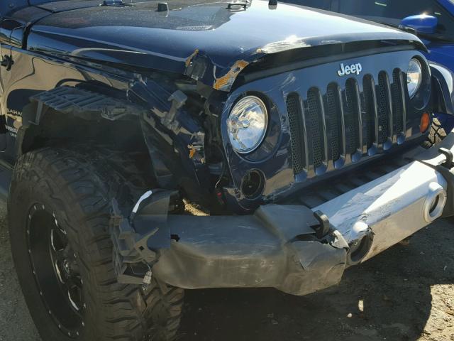 1C4BJWEG3DL548996 - 2013 JEEP WRANGLER U BLUE photo 9