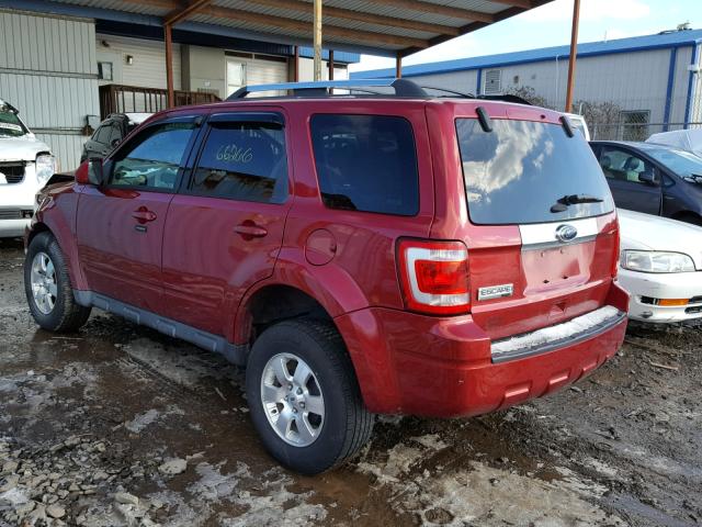 1FMCU0E70CKB81192 - 2012 FORD ESCAPE LIM RED photo 3