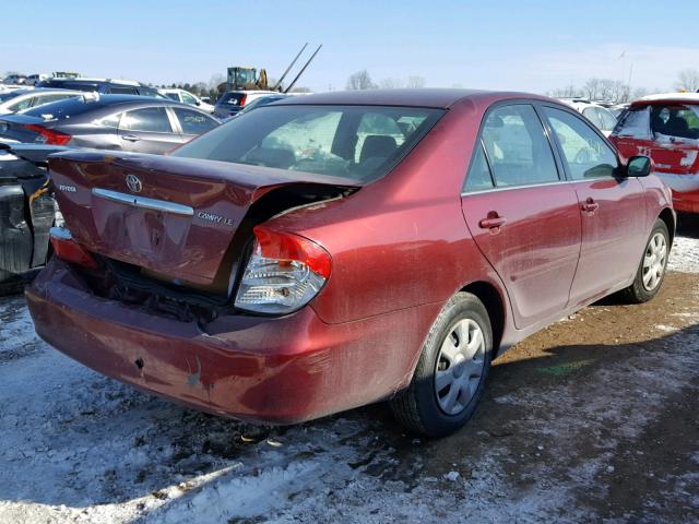 4T1BE32K04U274044 - 2004 TOYOTA CAMRY LE BURGUNDY photo 4