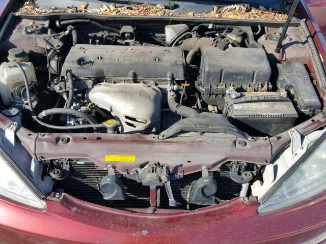 4T1BE32K04U274044 - 2004 TOYOTA CAMRY LE BURGUNDY photo 7