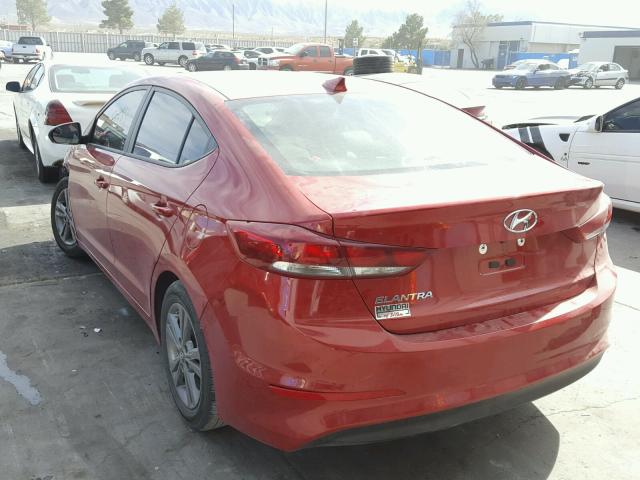 5NPD84LF9HH160314 - 2017 HYUNDAI ELANTRA SE RED photo 3