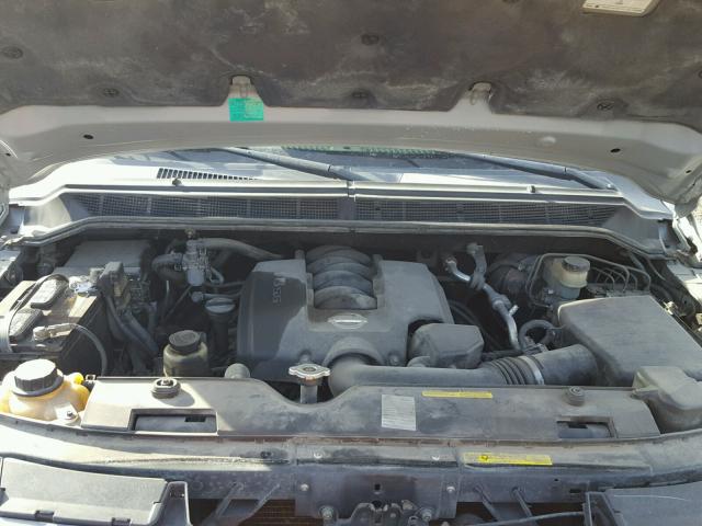 5N1AA08BX4N709224 - 2004 NISSAN ARMADA SE SILVER photo 7