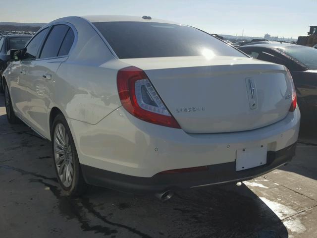 1LNHL9DK6DG617955 - 2013 LINCOLN MKS CREAM photo 3