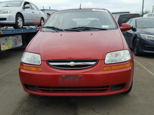 KL1TD66628B259743 - 2008 CHEVROLET AVEO BASE RED photo 9