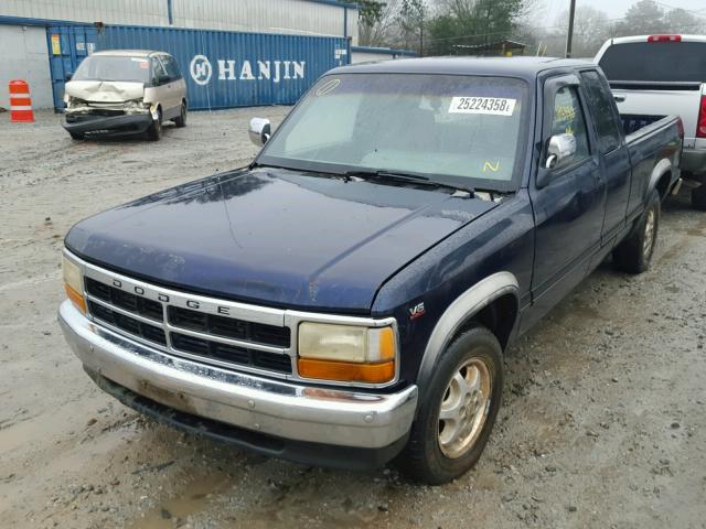 1B7GL23X9SS166759 - 1995 DODGE DAKOTA BLUE photo 2