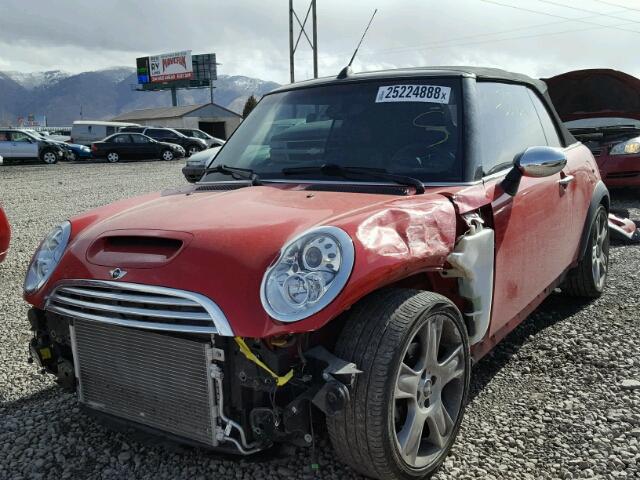 WMWRH33567TJ43436 - 2007 MINI COOPER S RED photo 2