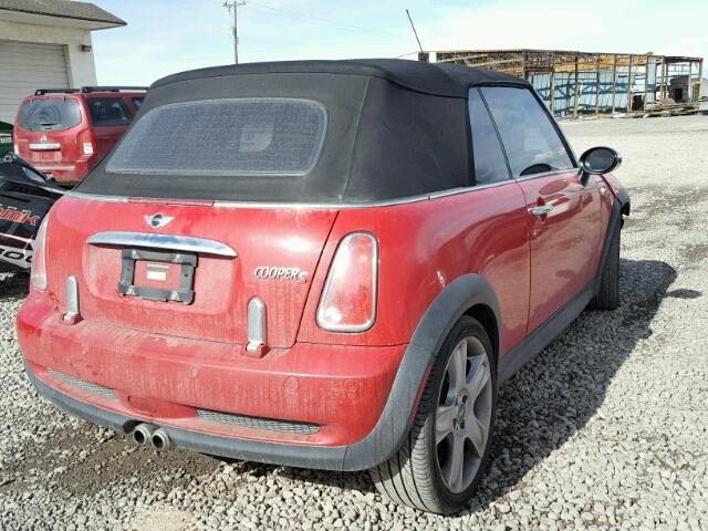 WMWRH33567TJ43436 - 2007 MINI COOPER S RED photo 4