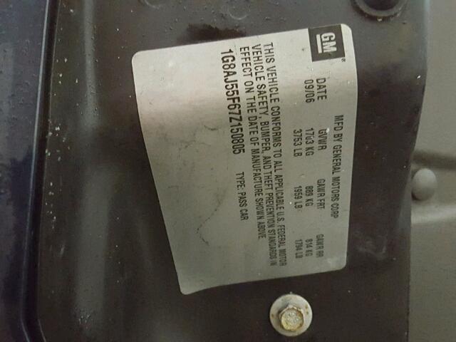 1G8AJ55F67Z150805 - 2007 SATURN ION LEVEL BLUE photo 10