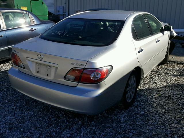 JTHBF30GX30143529 - 2003 LEXUS ES 300 SILVER photo 4